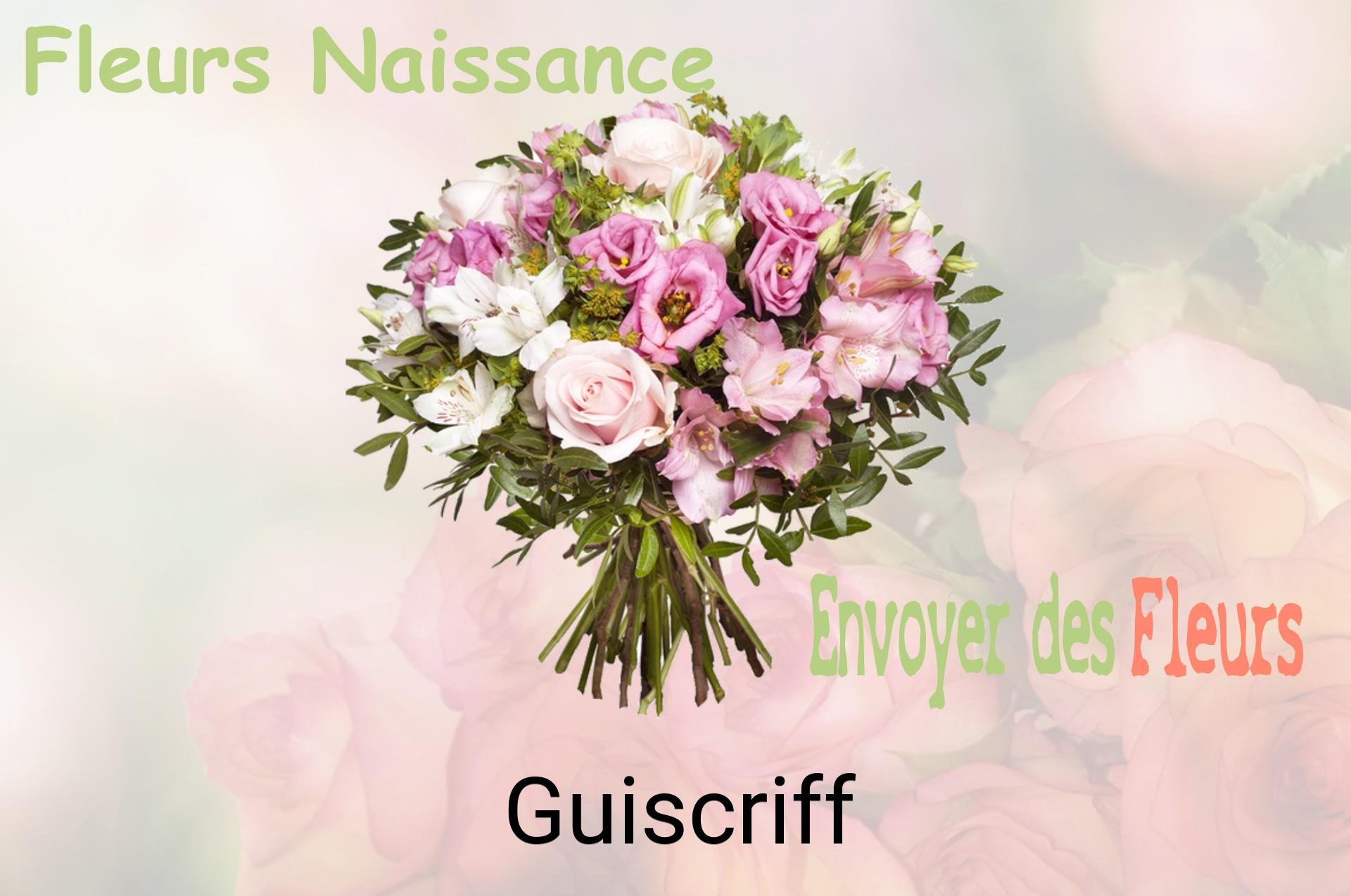 Bouquet de fleurs de naissance livré à Guiscriff